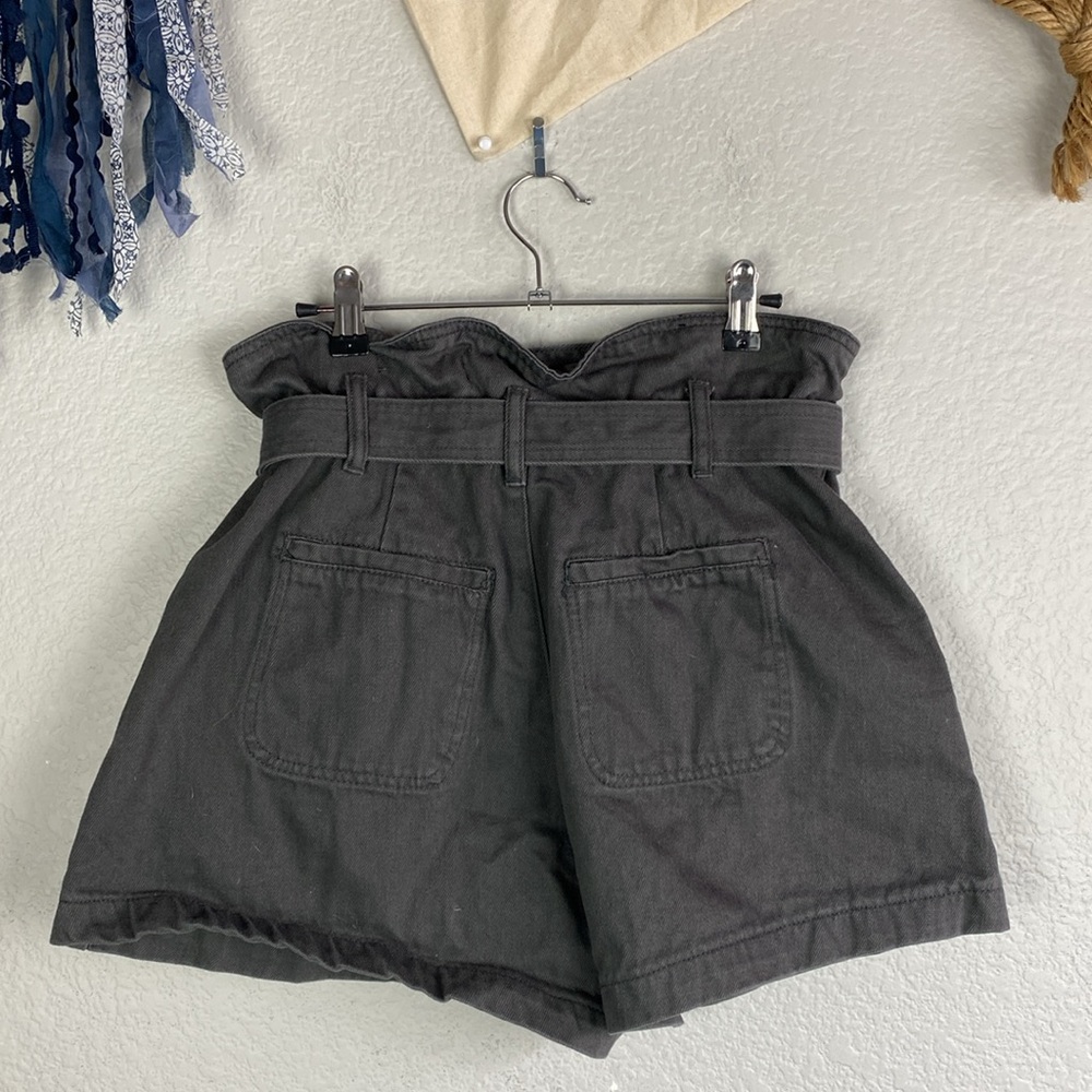 Blank NYC grey paperbag waist denim shorts - Picture 4 of 5